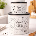 Kit de Potes Organizadores para Arroz e Feijão – 3 Peças