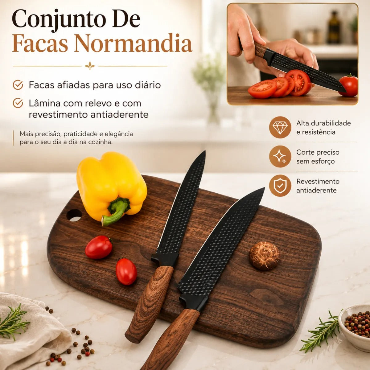 Conjunto de Facas Normandia
