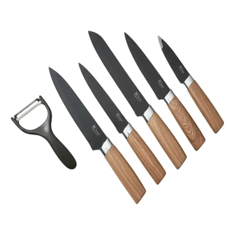 Conjunto De Facas Montenegro 6 Peças Cozinha Do Chef Kehome