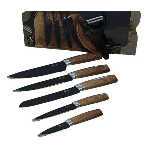 Conjunto De Facas Montenegro 6 Peças Cozinha Do Chef Kehome
